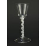 George III glass with air twist stem, 15cm high : For Further Condition Reports Please visit Our