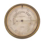 Compensated barometer with silvered dial, retailed by Harrods, 6.5cm in diameter : For Further