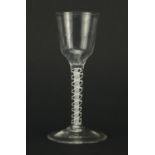 George III glass with air twist stem, 15cm high : For Further Condition Reports Please visit Our