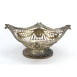 Victorian silver pedestal bon bon dish, moulded with swags, by Goldsmiths & Silversmiths Company,