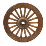 Large antique Chinese ceremonial carriage wheel, 123cm in diameter : For Further Condition Reports