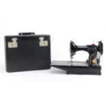 Vintage Singer Featherweight sewing machine model 222K with case and accessories : For Further