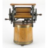 Taylor & Wilson satin wood and brass Home Washer, 48.5cm high : For Further Condition Reports and