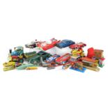 Vintage and later mostly tin plate toys including Tri-ang pond yacht and vehicles : For Further