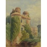 William Callow - Herstmonceux Castle, 19th century watercolour, inscribed verso, mounted and framed,