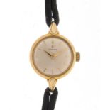 Ladies gold plated Omega wristwatch, the movement numbered 11139789, 2cm in diameter : For Further