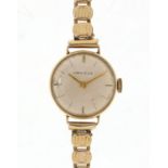 Ladies 9ct gold Caravelle wristwatch, 2cm in diameter : For Further Condition Reports and Live