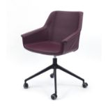 Contemporary Dama leather office chair by Diemme, 88cm high : For Further Condition Reports and Live