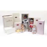 Four large Ashton Drake porcelain dolls including Good as Gold, Clean as a Whistle and Jasmine