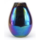 Large purple lustre art glass vase, 29cm high : For Further Condition Reports and Live Bidding