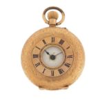 Continental ladies 14ct gold pocket watch, the case numbered 30307, 3.53cm in diameter,