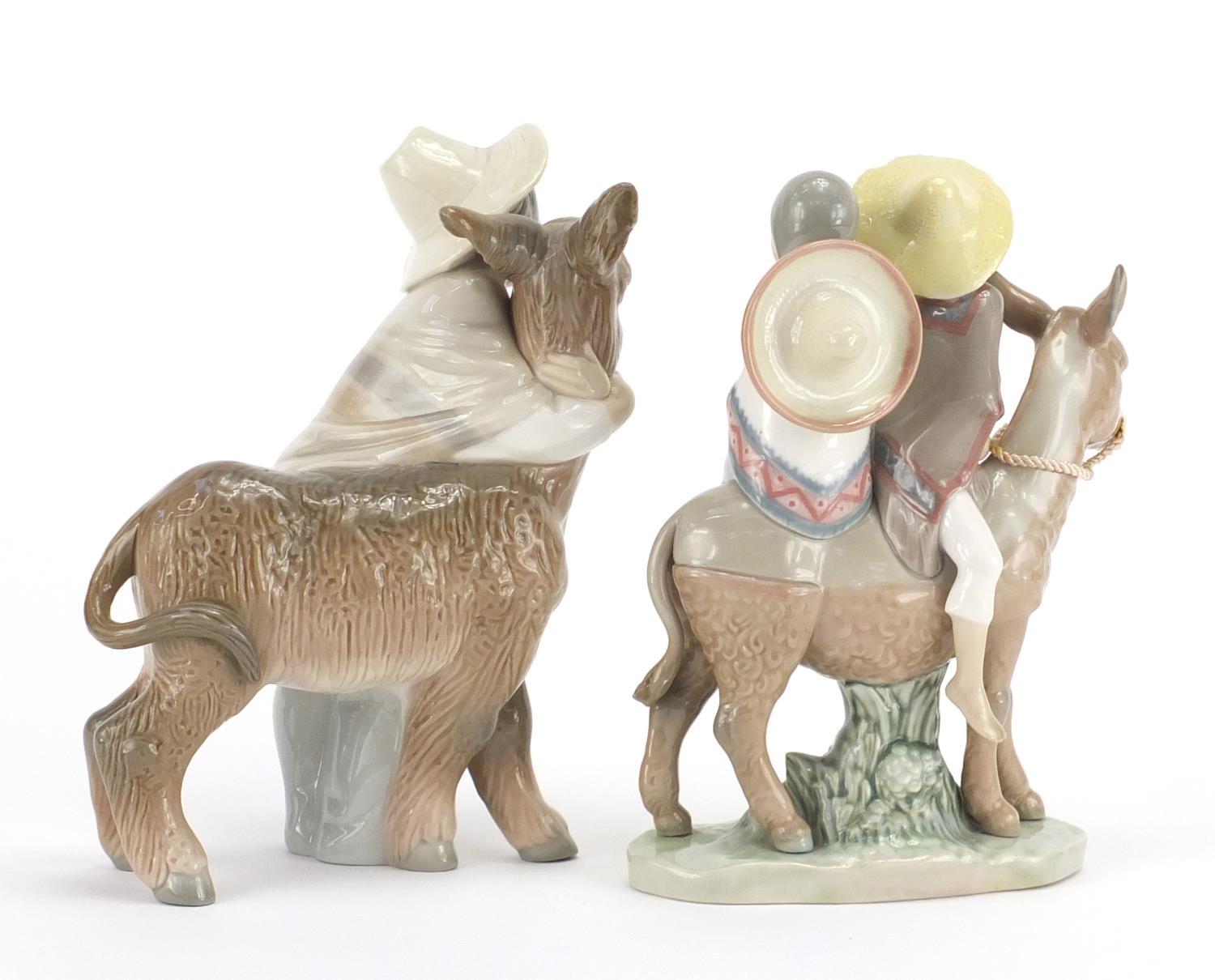 Two Lladro figures comprising Ride in the Country 5354 and Platero and Marcelino 1181, the largest - Image 4 of 6