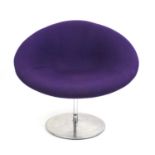 Artifort globe lounge chair designed by Pierre Paulin, label to the underside, 77cm high : For