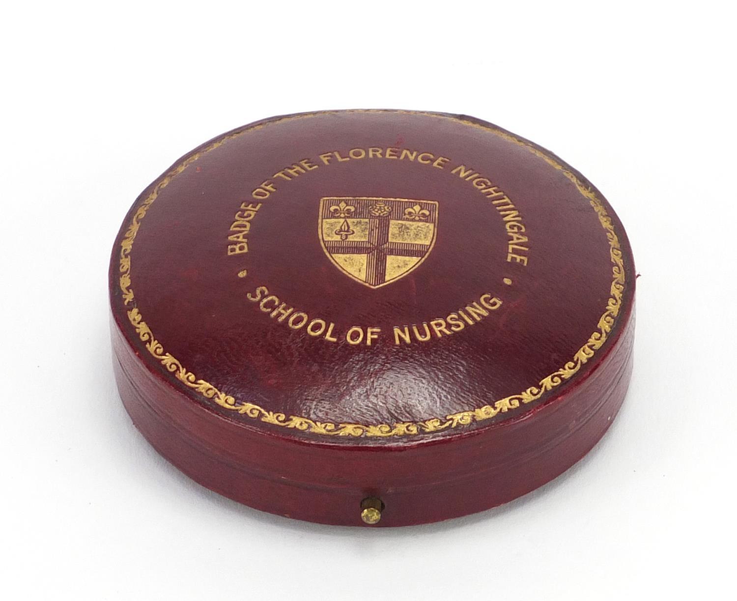 Florence Nightingale School of Nursing silver and enamel badge, with silk and velvet lined tool - Image 5 of 5