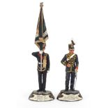 Two hand painted pewter Military figures by Charles Stadden, Trooper the 3rd Kings own Light