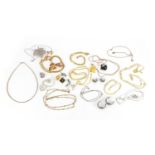 Costume jewellery including silver earrings, pendants and necklaces : For Further Condition
