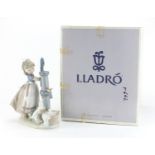 Lladro figure group Summer on the Farm with box, numbered 5285, 24cm high : For Further Condition