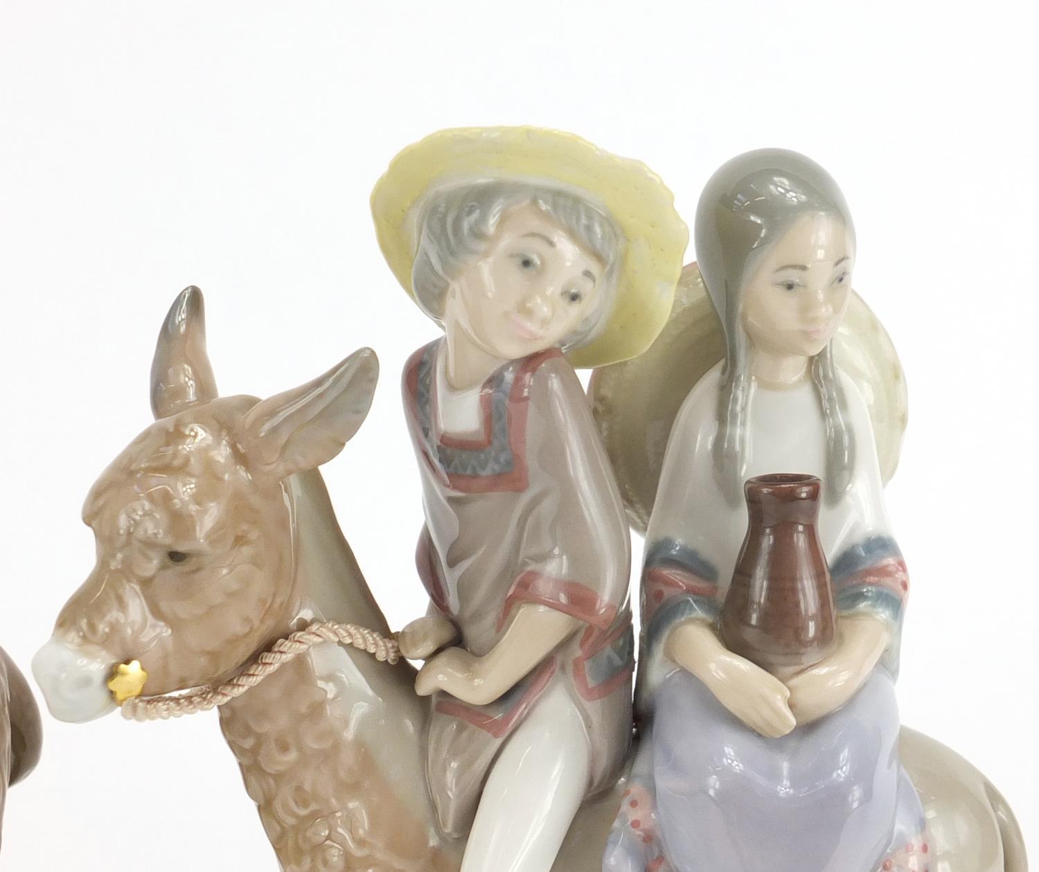 Two Lladro figures comprising Ride in the Country 5354 and Platero and Marcelino 1181, the largest - Image 3 of 6