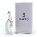 Lladro figurine Basket of Love with box, numbered 7622, 25cm high : For Further Condition Reports