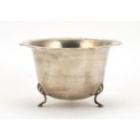 Circular silver three footed bowl, by Deykin & Harrison Birmingham 1934, 8.5cm high x 14cm in
