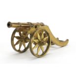 Georgian bronze table cannon, 25.5cm in length : For Further Condition Reports Please Visit Our