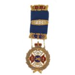 10ct gold and enamel Masonic Independent Order of the Foresters jewel, approximate weight 24.5g :