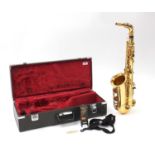 Yamaha YAS-32 saxophone, numbered 112329 with protective carry case : For Further Condition