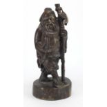 Chinese root carving of a fisherman, 41cm high : For Further Condition Reports and Live Bidding