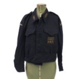British Military World War II London North Eastern Railway ARP jacket with badges, property of