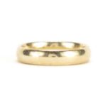 9ct gold wedding band, size L, approximate weight 3.4g : For Further Condition Reports and Live