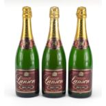 Three bottles of 1981 Lanson red label vintage champagne : For Further Condition Reports and Live