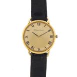 Gentleman's 18ct gold Lucien Piccard wristwatch, the case numbered 15470, 3.3cm in diameter : For