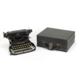 Vintage Corona portable typewrite with case, patented July 10th 1917, 29cm high : For Further