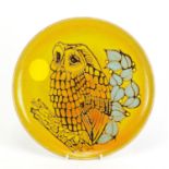 Poole pottery Aegean owl plate by J Brewer, 32cm in diameter : For Further Condition Reports and
