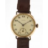 Vintage gentleman's Oxford wristwatch with rolled gold case, 3.1cm in diameter : For Further