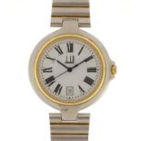 Gentleman's Dunhill Millennium wristwatch with date dial, the case numbered 723949, 3.5cm in