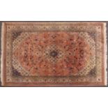 House of Fraser peach ground floral rug, 250cm x150cm : For Further Condition Reports and Live