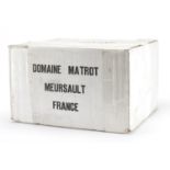Six bottles of 2002 Domaine Joseph Matrot Meursault white wine, housed in a sealed case : For