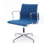 Charles and Ray Eames EA117 design desk chair with turquoise upholstery, 82cm high : For Further