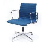 Charles and Ray Eames EA117 design desk chair with turquoise upholstery, 82cm high : For Further