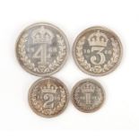 Elizabeth II 1968 Maundy coin set with case : For Further Condition Reports and Live Bidding