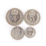 Elizabeth II 1971 Maundy coin set with case : For Further Condition Reports and Live Bidding