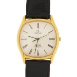 Gentleman's Omega Deville quartz wristwatch, the case 3.3cm wide : For Further Condition Reports and