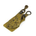 Early Victorian Merry Phipson & Parkers letter clip with coat of arms, 15.5cm in length : For