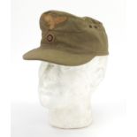 German Military Interest Luftwaffe Afrika Korps cap with badges : For Further Condition Reports