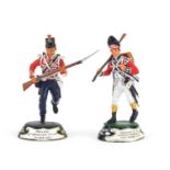 Two hand painted pewter Military figures by Charles Stadden, Private 41st Welch Regt of Foot