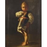 Full length portrait of a young boy, 19th century continental school oil on canvas, framed, 44cm x