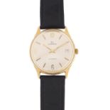 Gentleman's 9ct gold Garrard automatic wristwatch, with date dial, 3.5cm in diameter : For Further