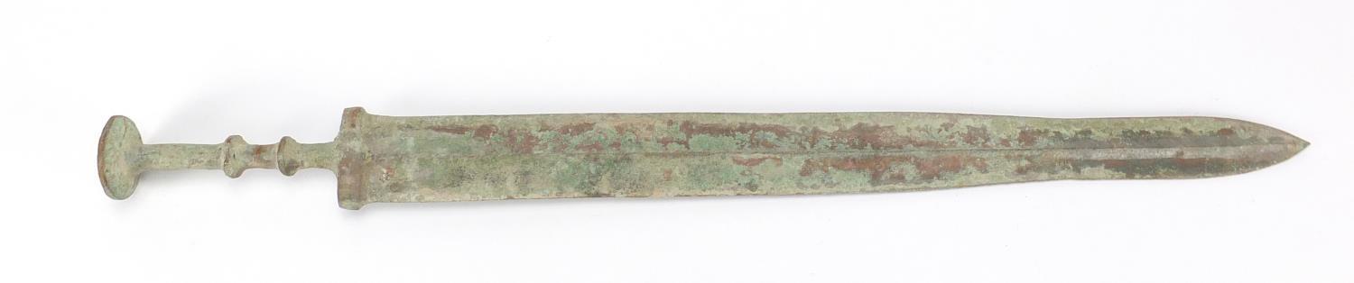 Patinated bronze dagger possibly Islamic, 54.5cm in length : For Further Condition Reports Please