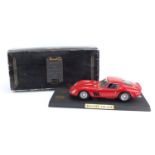 Revell 64 Ferrari 250 GTO die cast vehicle on wooden plinth base, scale 1:12 with box, 36cm in